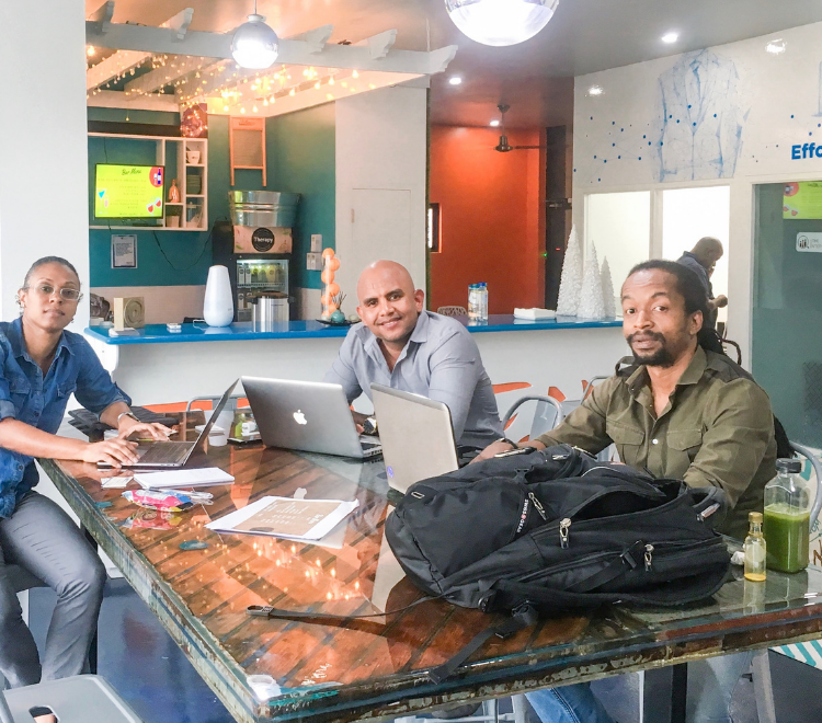 group of people developing brand strategy