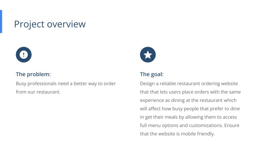 Google UX Design Certificate - Portfolio Project 2 - Case study slide deck- MH-3