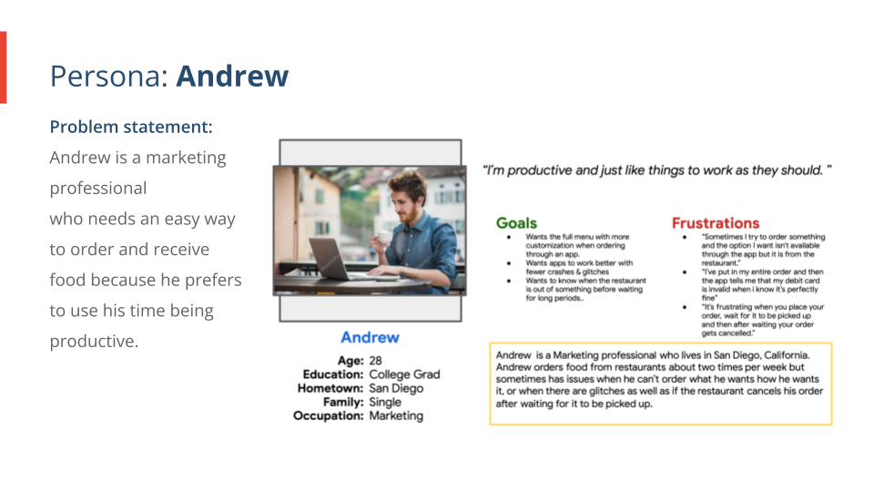 Google UX Design Certificate - Portfolio Project 2 - Case study slide deck- MH-9